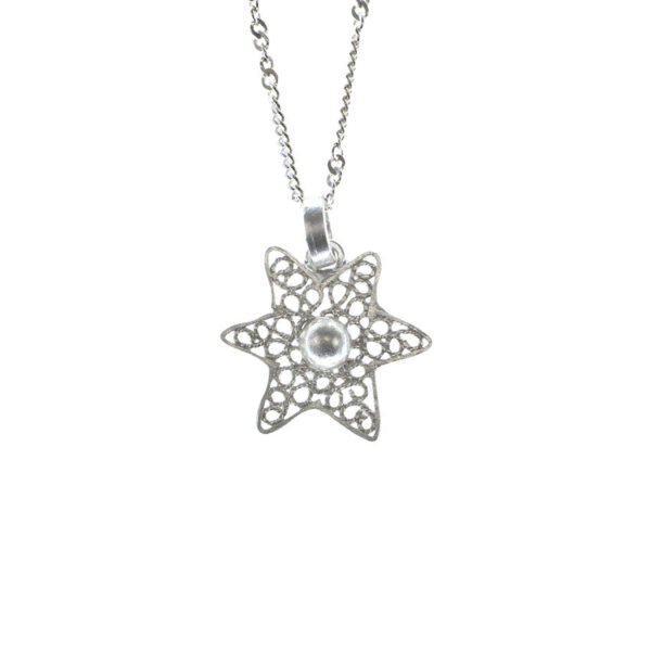 cadena y dije de plata en filigrana