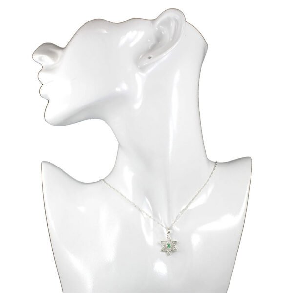 dijes filigrana plata esmeralda