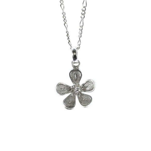 cadena y dije de plata en filigrana