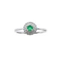 Anillo plata diseño exclusivo esmeralda