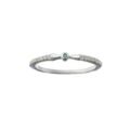 Anillo de plata 925 con esmeralda colombiana y circones