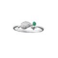 Anillo plata hombre esmeralda