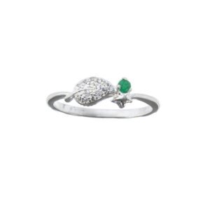 Anillo plata hombre esmeralda