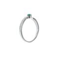 Vista lateral anillo exclusivo esmeralda