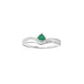 Anillo plata exclusivo esmeralda