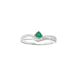 Anillo plata exclusivo esmeralda