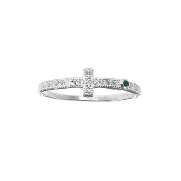 Anillo de plata 925 con esmeralda colombiana