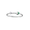 Anillo plata esmeralda y circones