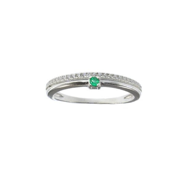 Anillo plata mujer esmeralda