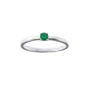 Anillo plata joya colombiana esmeralda