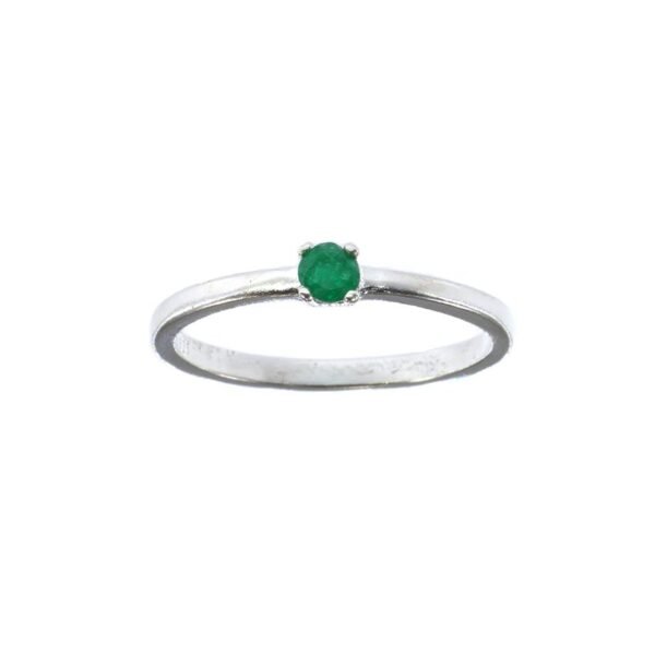 Anillo plata joya colombiana esmeralda