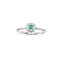 Anillo artesanal plata esmeralda