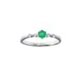 Anillo plata aniversario esmeralda
