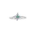 Anillo plata hombre esmeralda