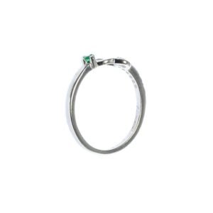 Anillo plata lujo esmeralda