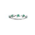 Anillo plata regalo especial esmeralda
