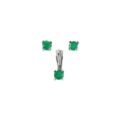 Colombian-emerald-silver-stud-set-SKU584