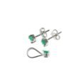 Colombian-emerald-silver-stud-set-SKU584-lateral