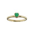 Anillo de oro 18k con esmeralda colombiana y diamantes naturales, joya artesanal de Bogotá