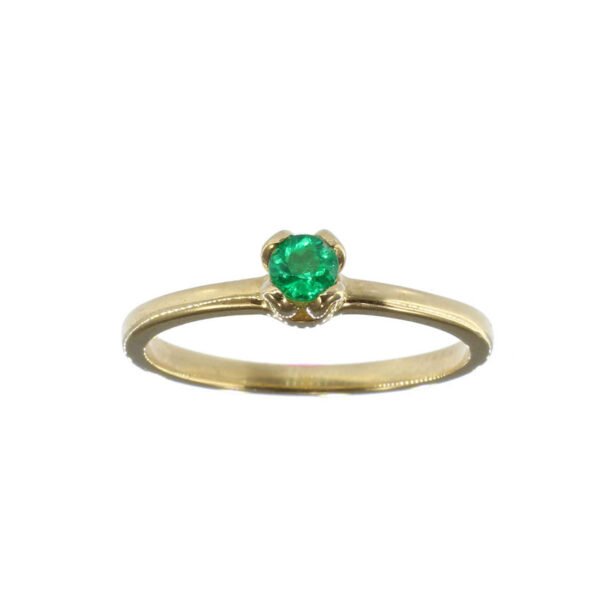 Anillo de oro 18k con esmeralda colombiana y diamantes Anillo de oro 18k con esmeralda colombiana y diamantes naturales, joya artesanal de Bogotá