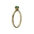 Anillo de oro 18k con esmeralda colombiana y diamantes naturales, joya artesanal de Bogotá lateral