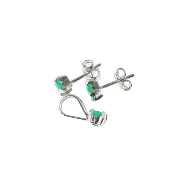 set-de-pendientes-pequenos-plata-y-esmeralda-SKU583-lateral