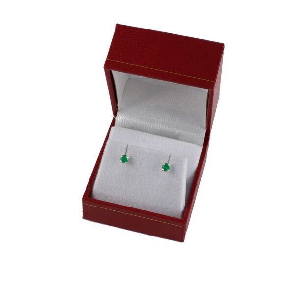 silver-emerald-stud-earrings-SKU596-estuche