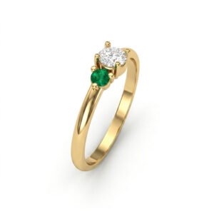 engagement-ring-gold-18k-diamond SKU608 lateral